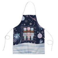 Black Nutcracker Magic Christmas Apron African American Pastel Snowflake Winter