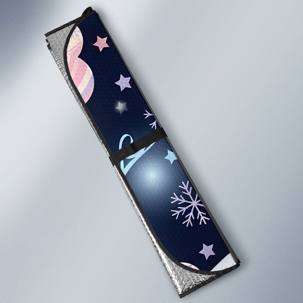 Black Nutcracker Magic Christmas Auto Sun Shade African American Pastel Snowflake Winter