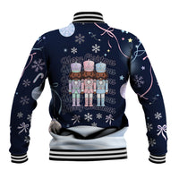 Black Nutcracker Magic Christmas Baseball Jacket African American Pastel Snowflake Winter