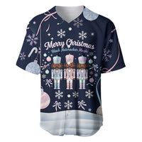 Black Nutcracker Magic Christmas Baseball Jersey African American Pastel Snowflake Winter