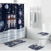 Black Nutcracker Magic Christmas Bathroom Set African American Pastel Snowflake Winter