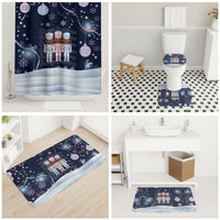 Black Nutcracker Magic Christmas Bathroom Set African American Pastel Snowflake Winter