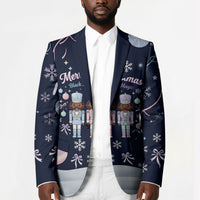 Black Nutcracker Magic Christmas Blazer African American Pastel Snowflake Winter