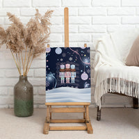 Black Nutcracker Magic Christmas Canvas Wall Art African American Pastel Snowflake Winter