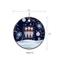Black Nutcracker Magic Christmas Ceramic Ornament African American Pastel Snowflake Winter
