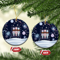 Black Nutcracker Magic Christmas Ceramic Ornament African American Pastel Snowflake Winter