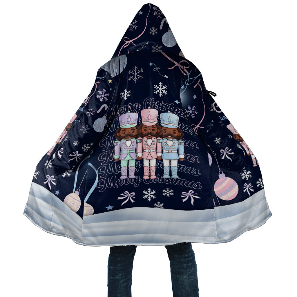 Black Nutcracker Magic Christmas Cloak African American Pastel Snowflake Winter