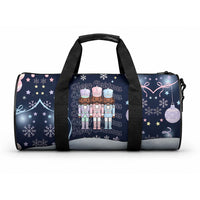 Black Nutcracker Magic Christmas Duffle Bag African American Pastel Snowflake Winter
