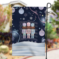 Black Nutcracker Magic Christmas Garden Flag African American Pastel Snowflake Winter