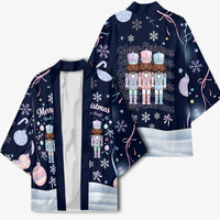 Black Nutcracker Magic Christmas Kimono African American Pastel Snowflake Winter