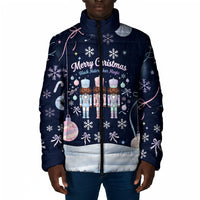 Black Nutcracker Magic Christmas Padded Jacket African American Pastel Snowflake Winter