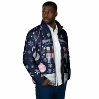 Black Nutcracker Magic Christmas Padded Jacket African American Pastel Snowflake Winter