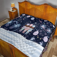 Black Nutcracker Magic Christmas Quilt African American Pastel Snowflake Winter