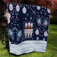 Black Nutcracker Magic Christmas Quilt African American Pastel Snowflake Winter