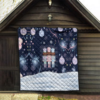 Black Nutcracker Magic Christmas Quilt African American Pastel Snowflake Winter