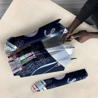 Black Nutcracker Magic Christmas Umbrella African American Pastel Snowflake Winter