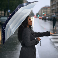 Black Nutcracker Magic Christmas Umbrella African American Pastel Snowflake Winter