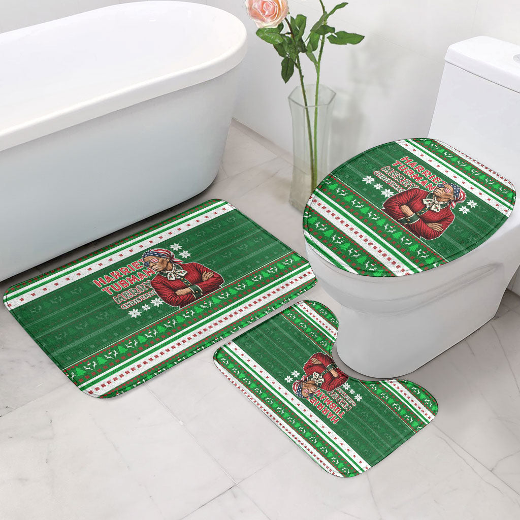 Harriet Tubman Christmas Bathroom Set Pattern African American