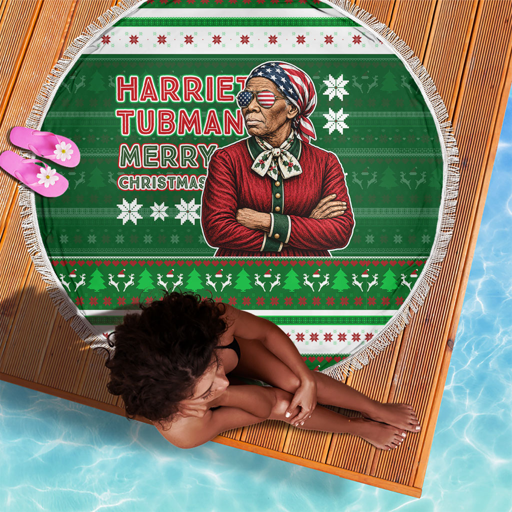 Harriet Tubman Christmas Beach Blanket Pattern African American