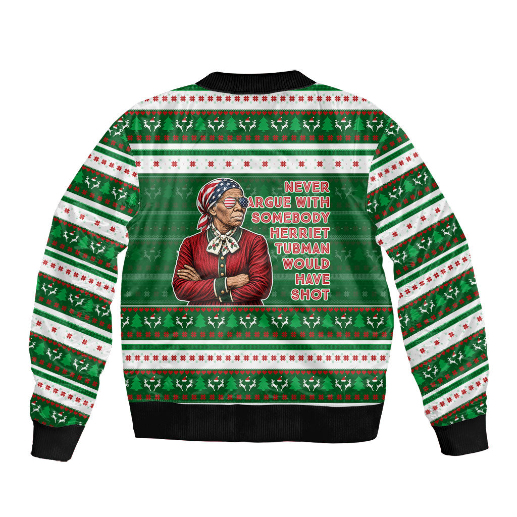 Harriet Tubman Christmas Bomber Jacket Pattern African American