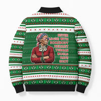 Harriet Tubman Christmas Bomber Puffer Jacket Pattern African American