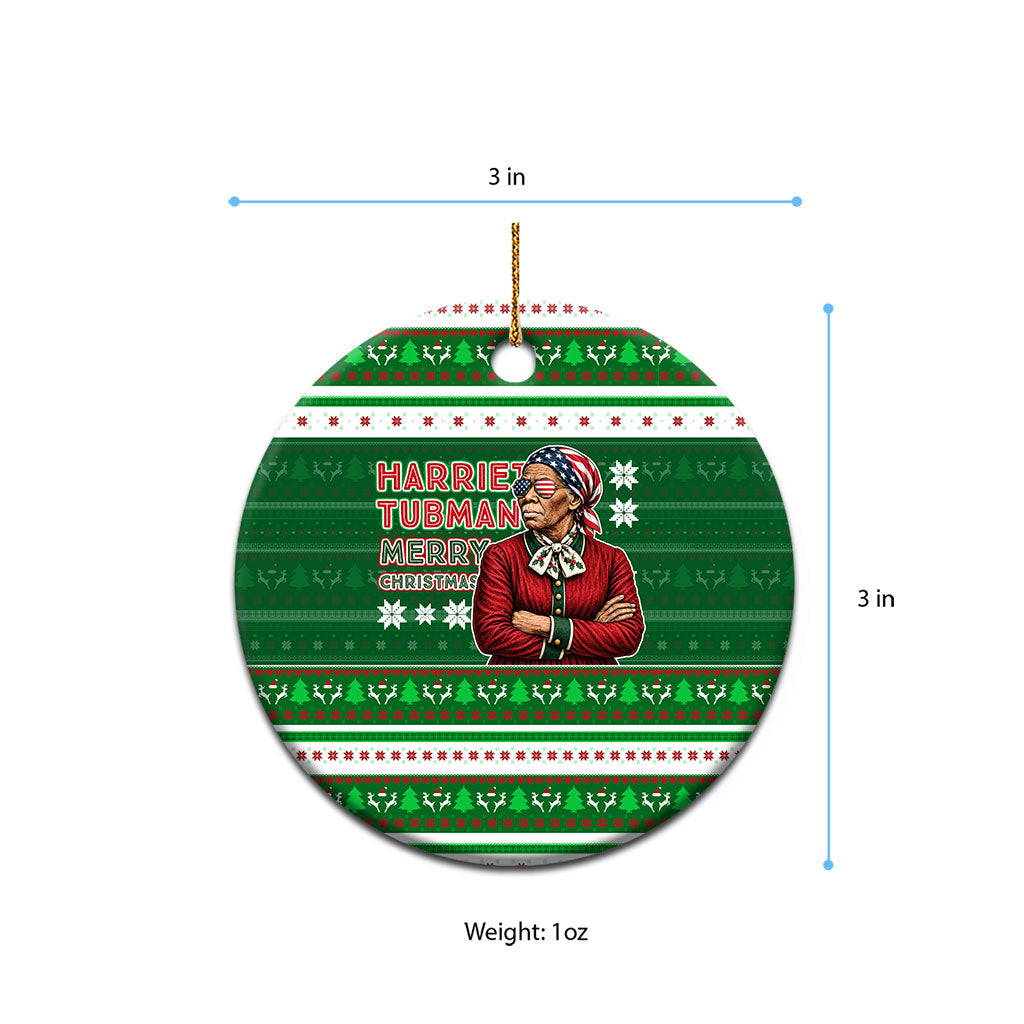 Harriet Tubman Christmas Ceramic Ornament Pattern African American
