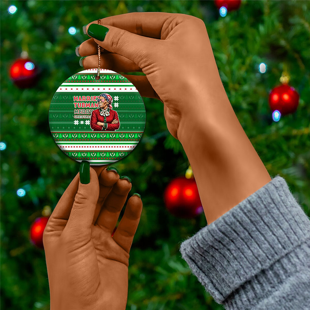 Harriet Tubman Christmas Ceramic Ornament Pattern African American