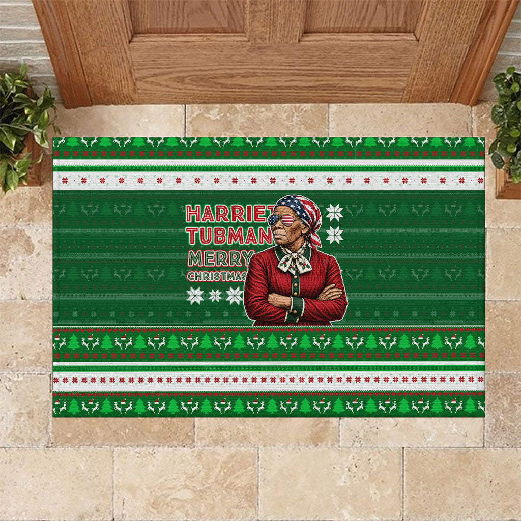 Harriet Tubman Christmas Rubber Doormat Pattern African American
