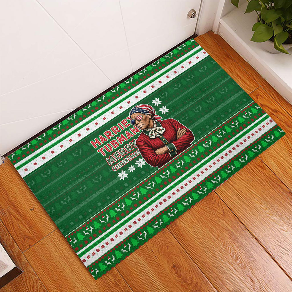 Harriet Tubman Christmas Rubber Doormat Pattern African American