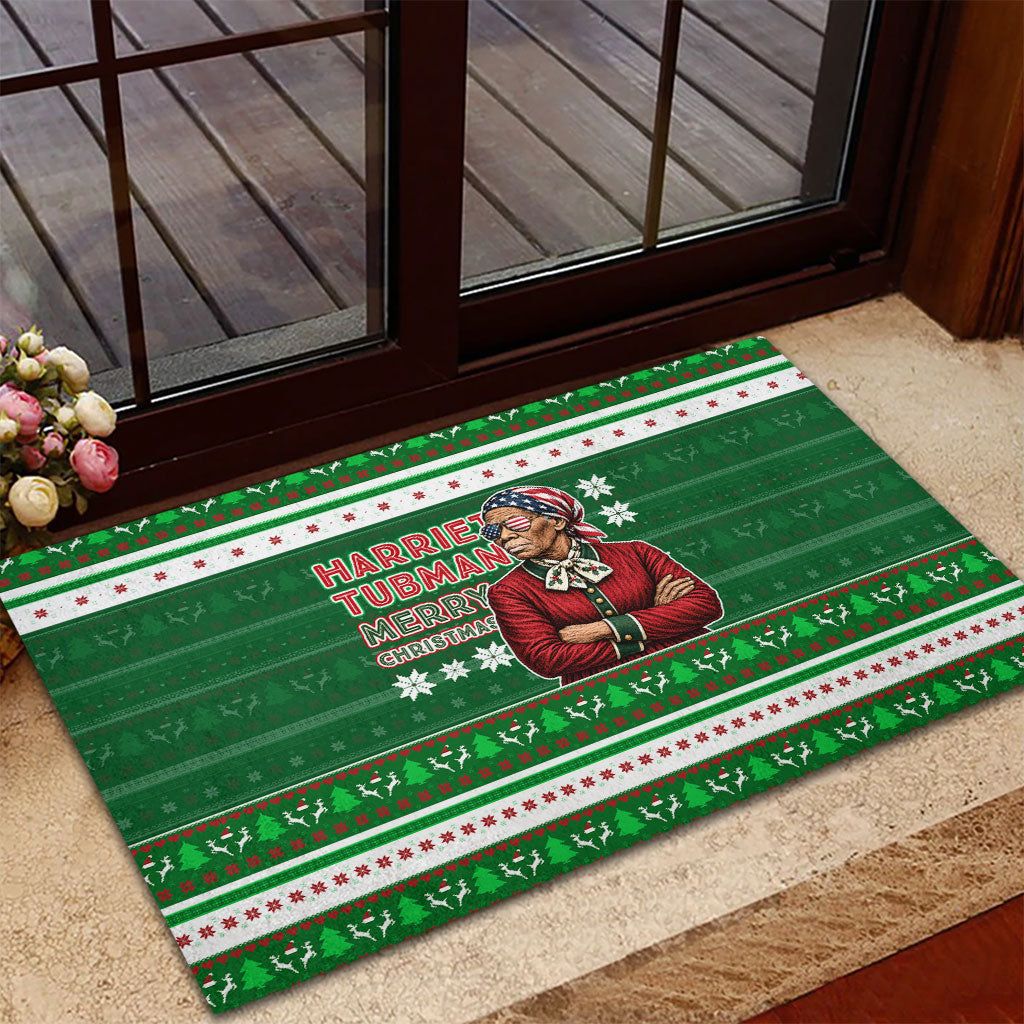 Harriet Tubman Christmas Rubber Doormat Pattern African American