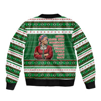 Harriet Tubman Christmas Sleeve Zip Bomber Jacket Pattern African American