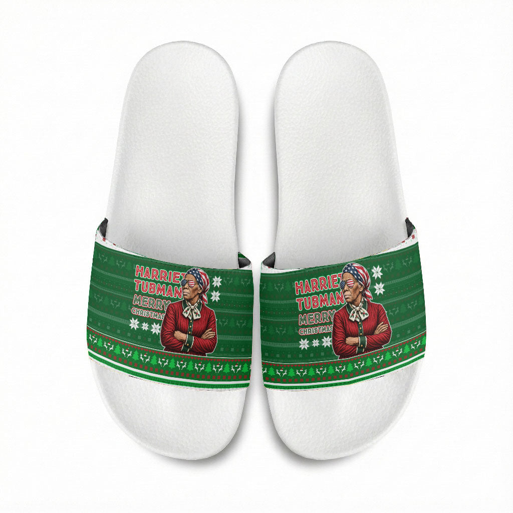 Harriet Tubman Christmas Slide Sandals Pattern African American
