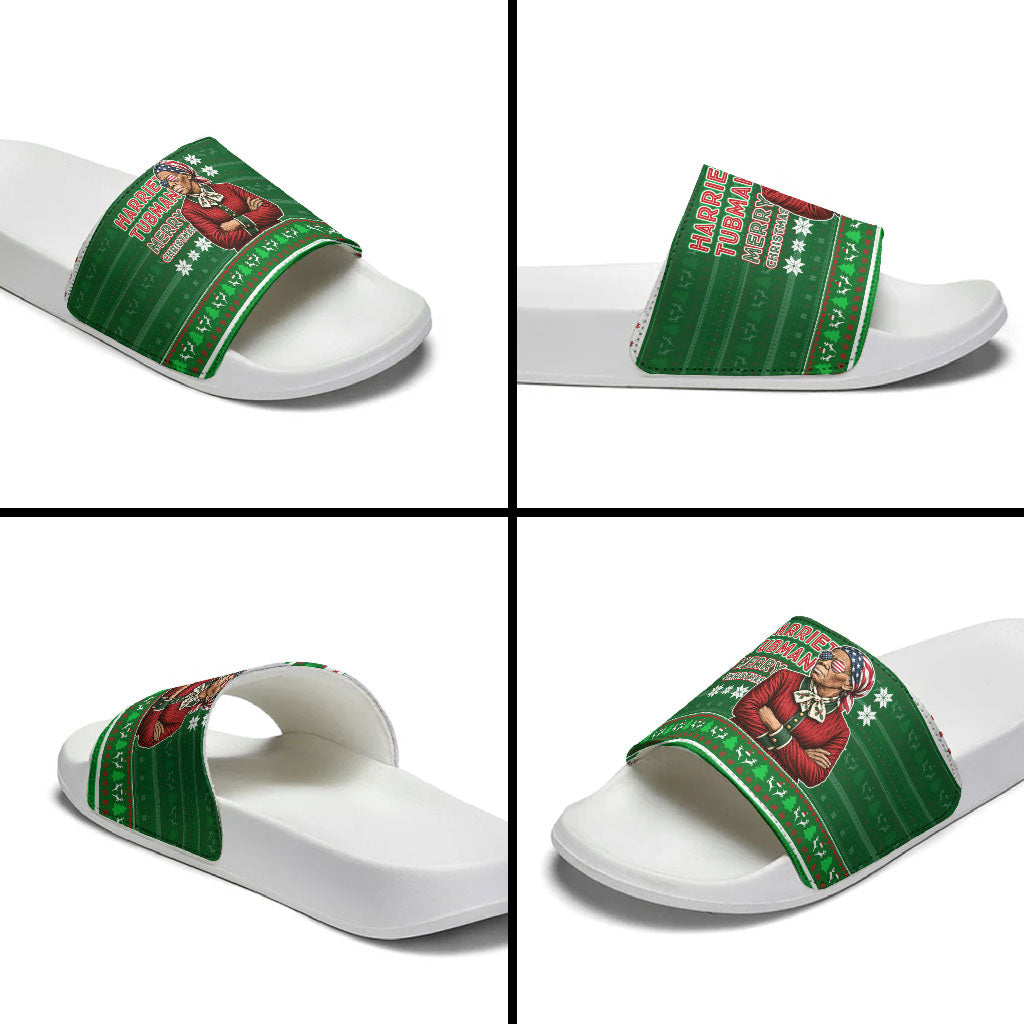Harriet Tubman Christmas Slide Sandals Pattern African American