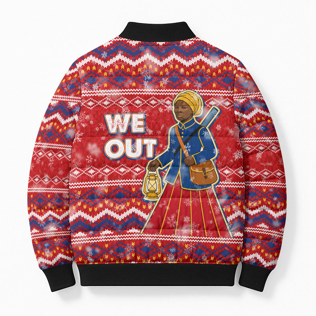 Harriet Tubman Christmas Bomber Puffer Jacket Pattern We Out African American