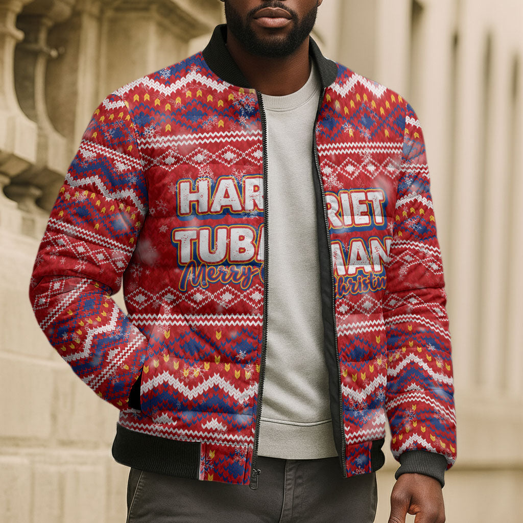 Harriet Tubman Christmas Bomber Puffer Jacket Pattern We Out African American