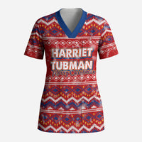 Harriet Tubman Christmas Scrub Top Pattern We Out African American