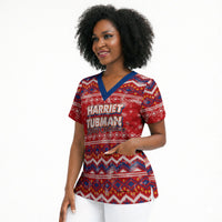 Harriet Tubman Christmas Scrub Top Pattern We Out African American