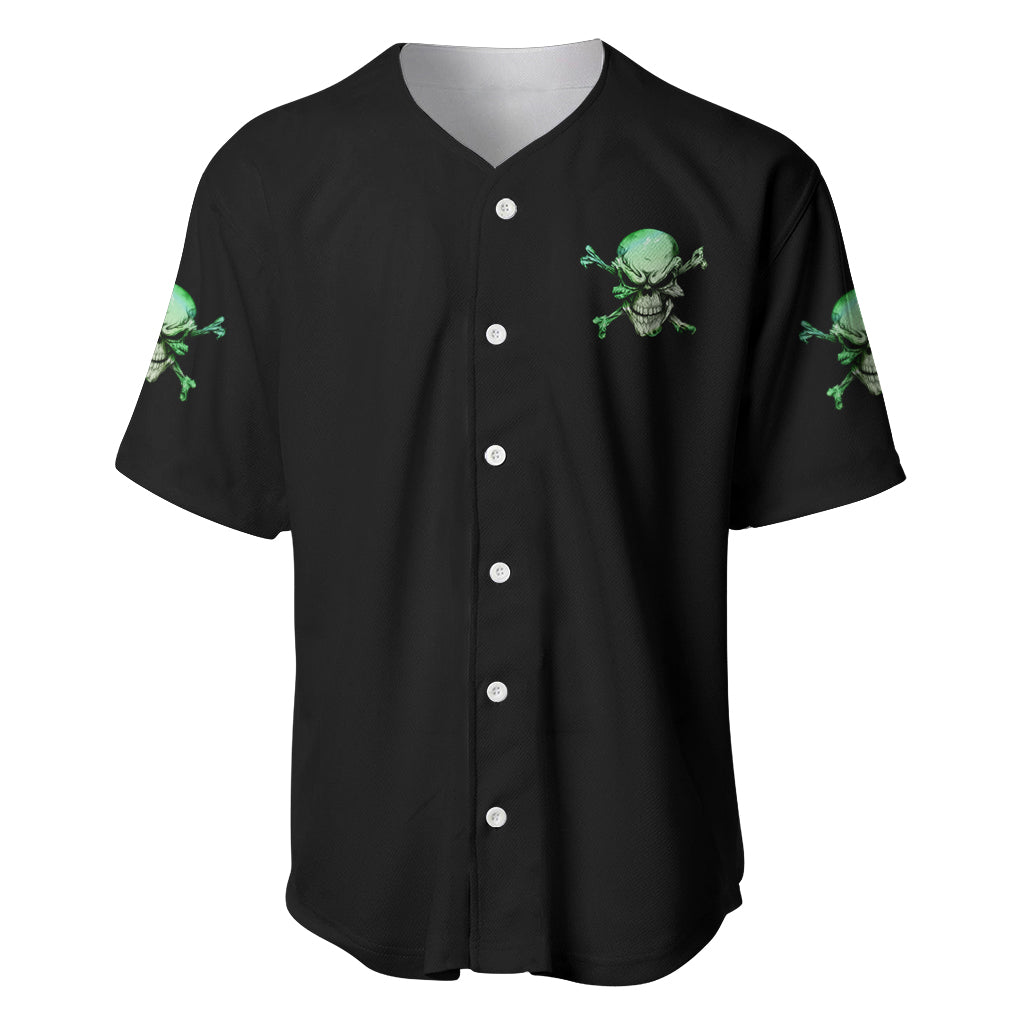 When I Was Born Mad Skull Baseball Jersey - Wonder Print Shop