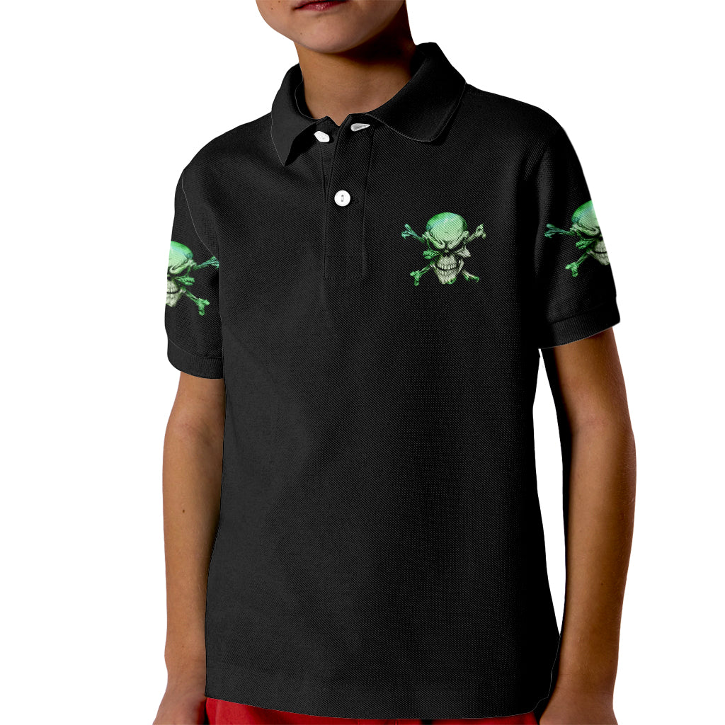 When I Was Born Mad Skull Kid Polo Shirt - Wonder Print Shop