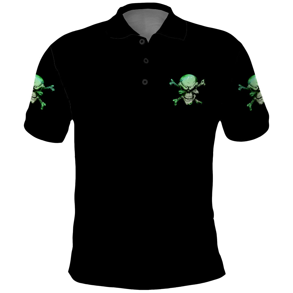 When I Was Born Mad Skull Polo Shirt - Wonder Print Shop