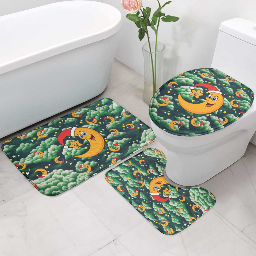 Christmas Moon and Star Bathroom Set Xmas Holiday Patterns - Wonder Print Shop