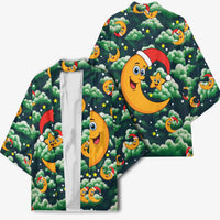 Christmas Moon and Star Kimono Xmas Holiday Patterns - Wonder Print Shop