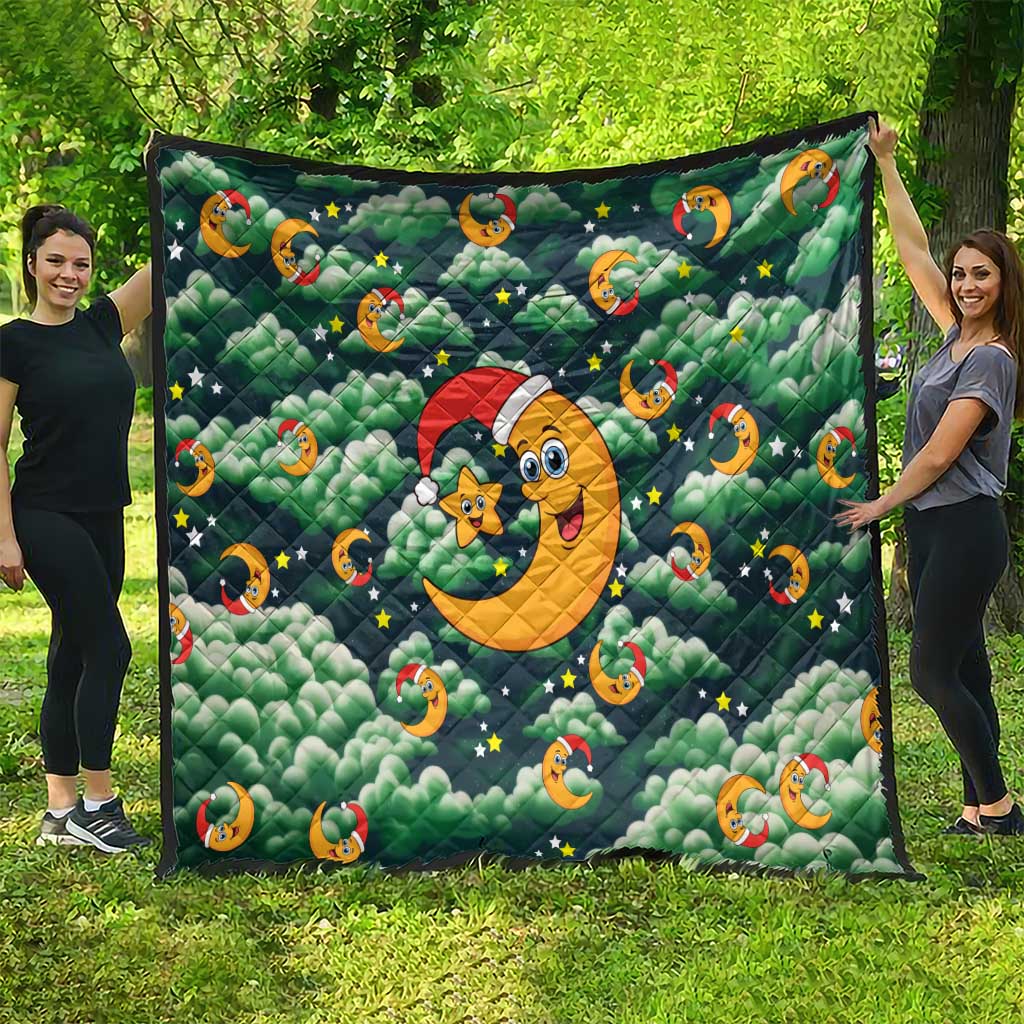 Christmas Moon and Star Quilt Xmas Holiday Patterns - Wonder Print Shop