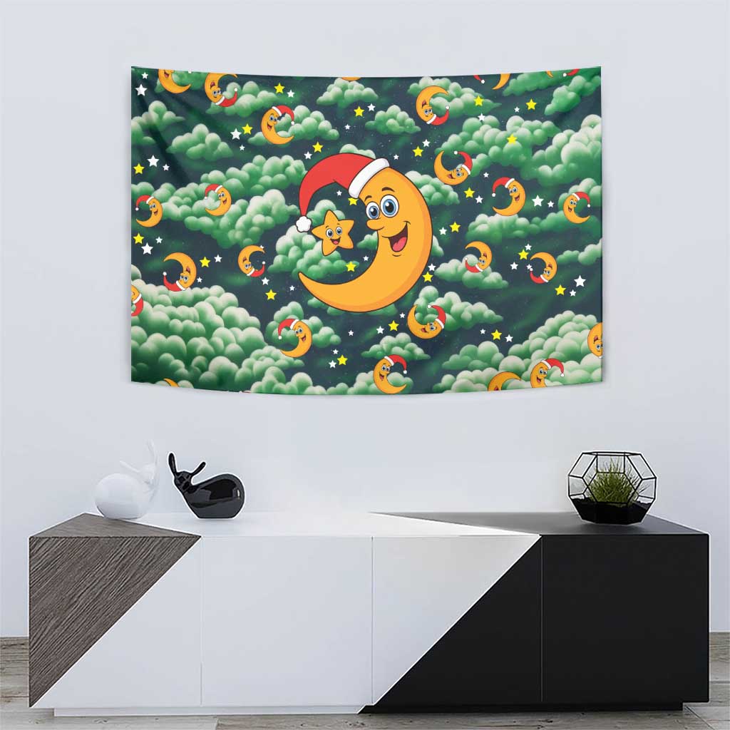 Christmas Moon and Star Tapestry Xmas Holiday Patterns - Wonder Print Shop