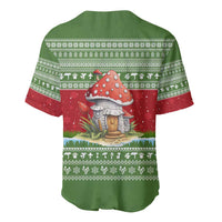Christmas Mushroom House Baseball Jersey Xmas Holiday Patterns - Wonder Print Shop