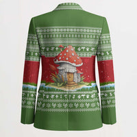 Christmas Mushroom House Blazer Xmas Holiday Patterns - Wonder Print Shop
