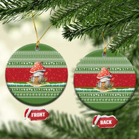 Christmas Mushroom House Ceramic Ornament Xmas Holiday Patterns - Wonder Print Shop