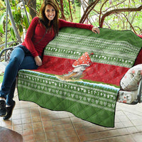 Christmas Mushroom House Quilt Xmas Holiday Patterns - Wonder Print Shop