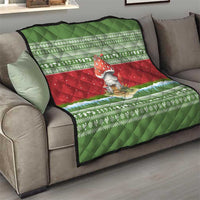 Christmas Mushroom House Quilt Xmas Holiday Patterns - Wonder Print Shop