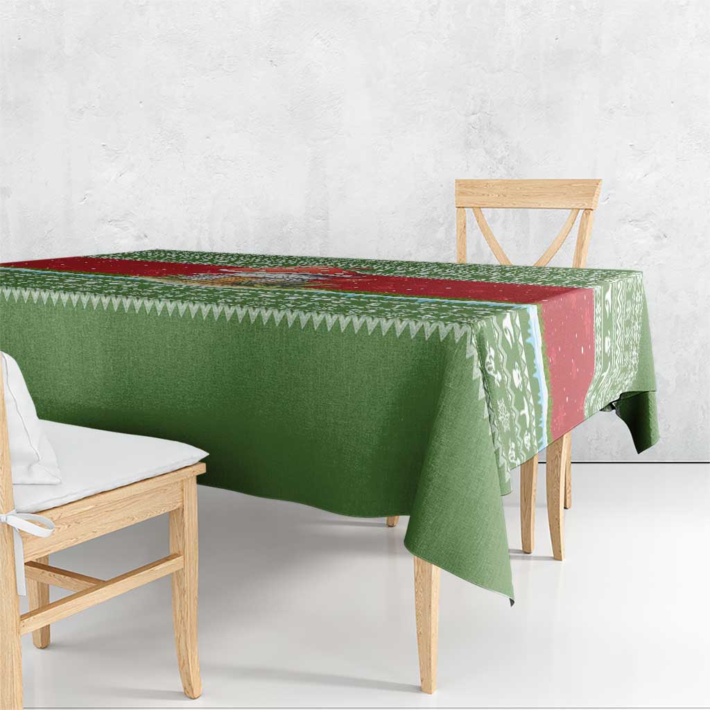Christmas Mushroom House Tablecloth Xmas Holiday Patterns - Wonder Print Shop
